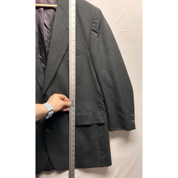 Brooks Brothers Sport Coat Men’s 45M 2 Button Sleeve Charcoal Grey Wool - Picture 10 of 13